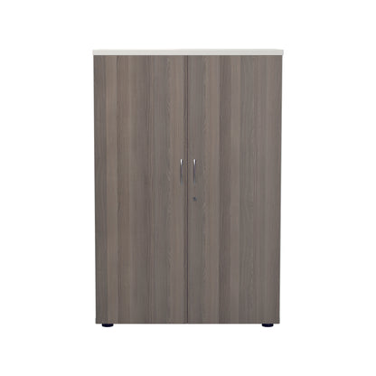 Jemini Wooden Cupboard 800x450x1200mm White/Grey Oak KF810308