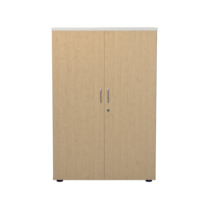 Jemini Wooden Cupboard 800x450x1600mm White/Maple KF810483