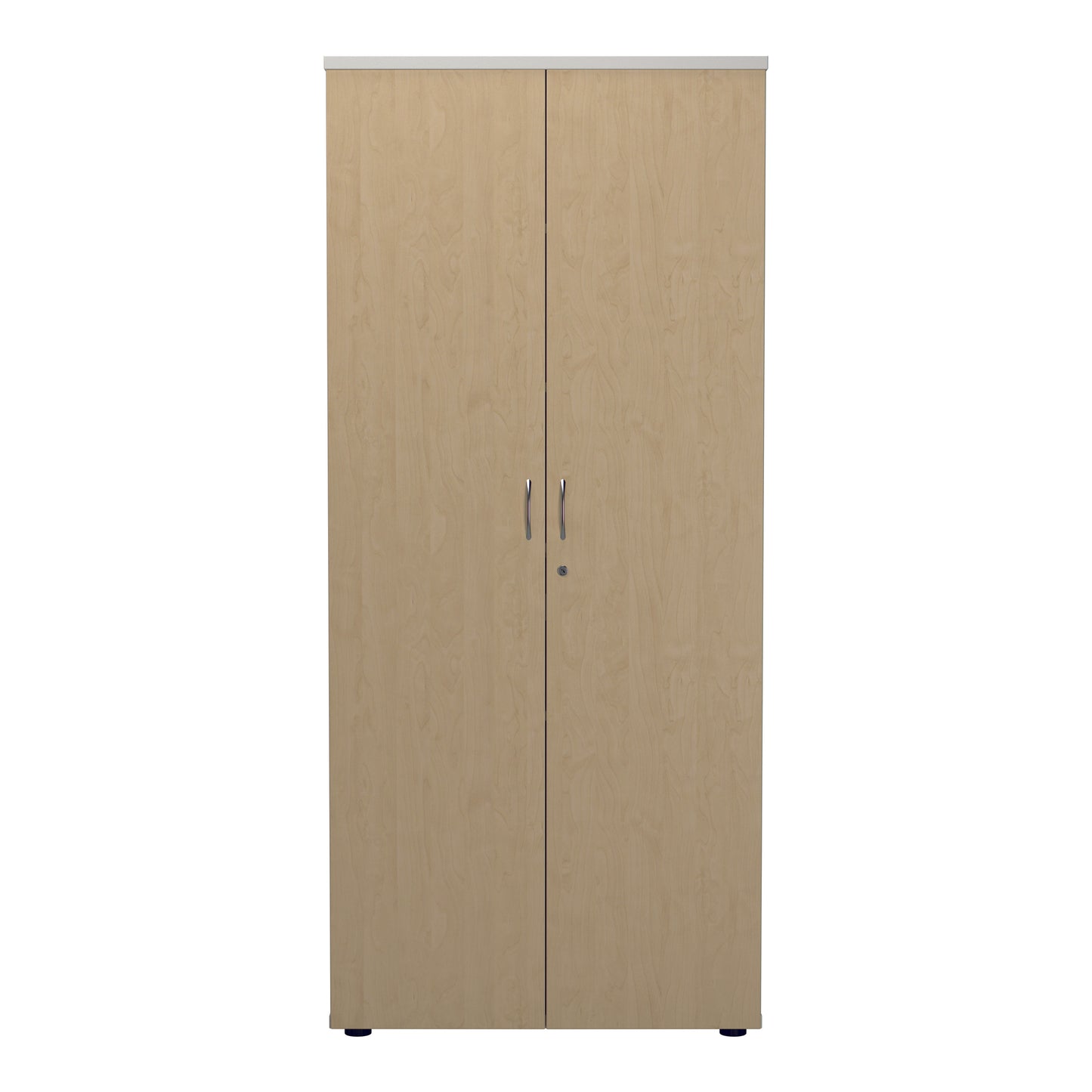 Jemini Wooden Cupboard 800x450x1800mm White/Maple KF810735