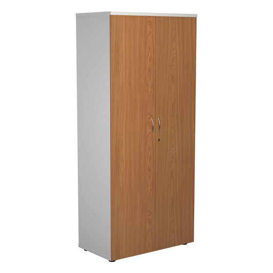 Jemini Wooden Cupboard 800x450x1800mm White/Nova Oak KF810971