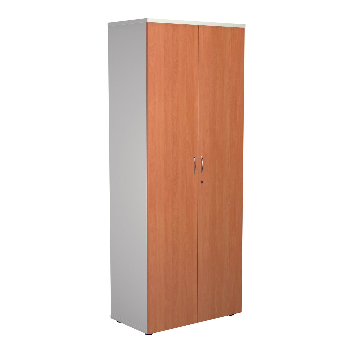 Jemini Wooden Cupboard 800x450x2000mm White/Beech KF811107