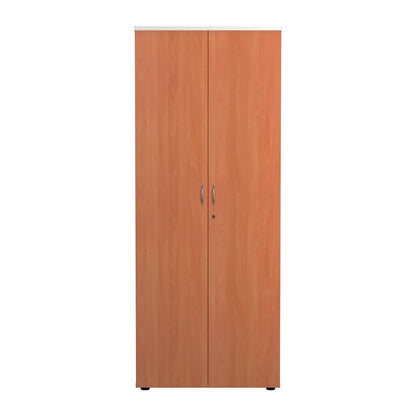 Jemini Wooden Cupboard 800x450x2000mm White/Beech KF811107