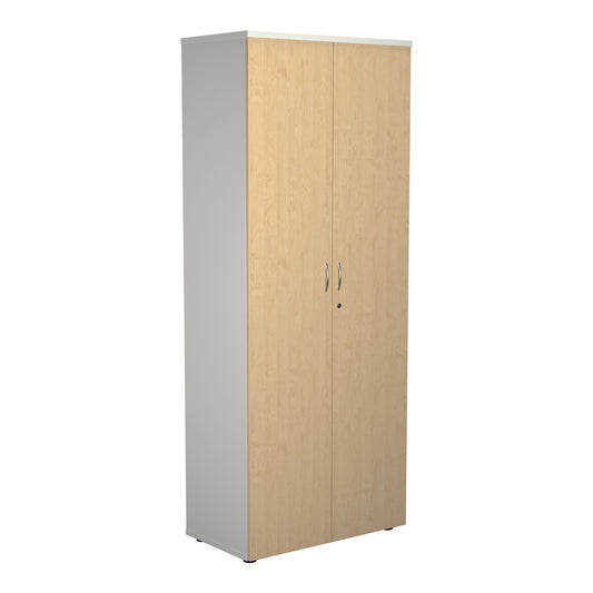 Jemini Wooden Cupboard 800x450x2000mm White/Maple KF811138