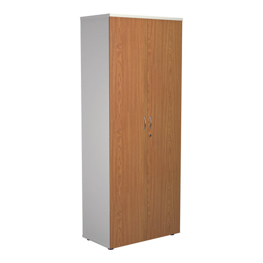 Jemini Wooden Cupboard 800x450x2000mm White/Nova Oak KF811145