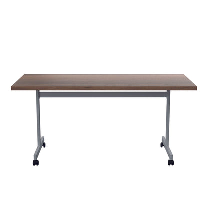 Jemini Rectangular Tilting Table 1600x700x720mm Dark Walnut/Silver KF816838