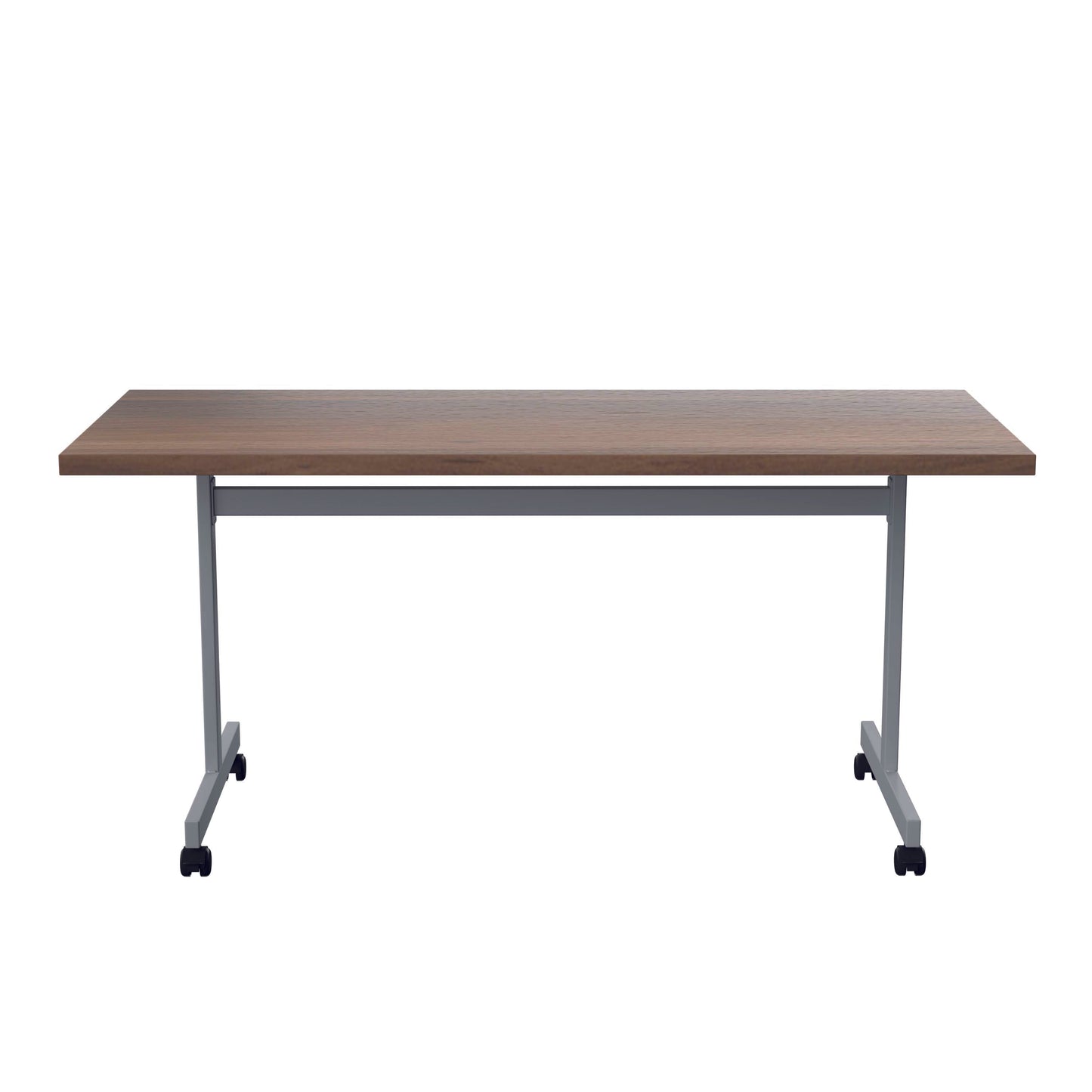 Jemini Rectangular Tilting Table 1600x700x720mm Dark Walnut/Silver KF816838