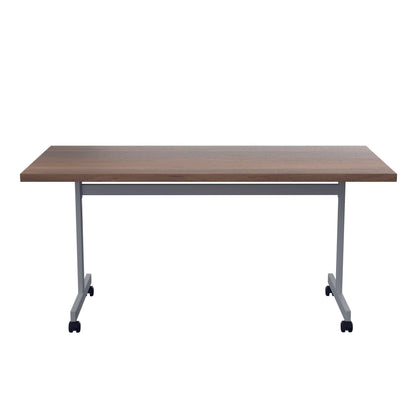 Jemini Rectangular Tilting Table 1600x800x720mm Dark Walnut/Silver KF816882