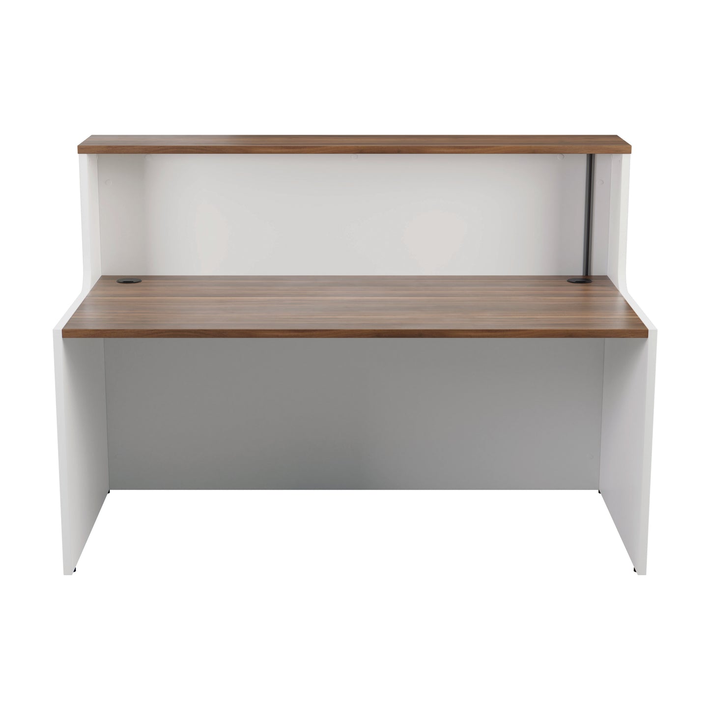 Jemini Reception Unit 1400x800x740mm Dark Walnut/White KF818368