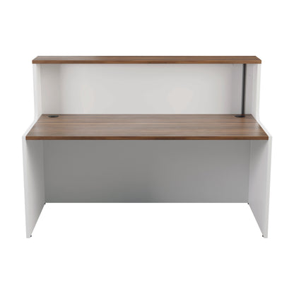 Jemini Reception Unit 1400x800x740mm Dark Walnut/White KF818368