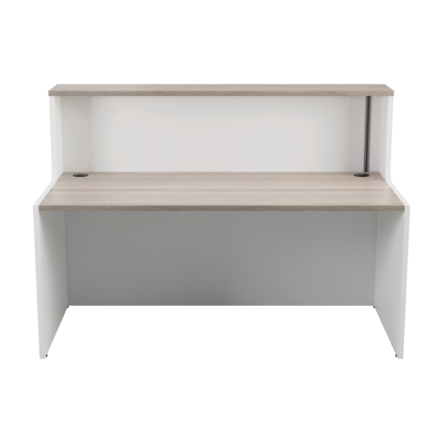 Jemini Reception Unit 1400x800x740mm Grey Oak/White KF818374