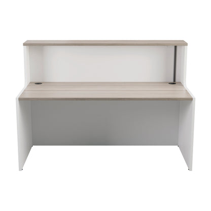 Jemini Reception Unit 1400x800x740mm Grey Oak/White KF818374