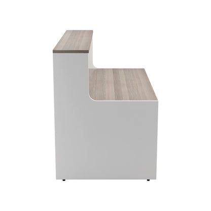Jemini Reception Unit 1400x800x740mm Grey Oak/White KF818374