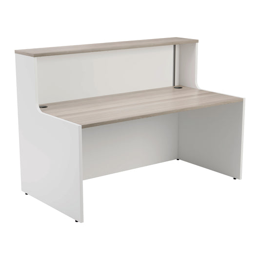 Jemini Reception Unit 1600x800x740mm Grey Oak/White KF818436