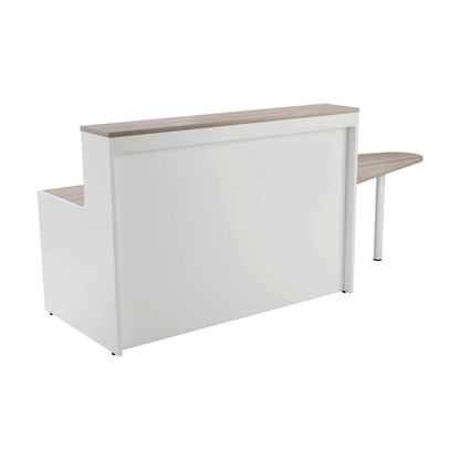 Jemini Reception Unit with Extension 1600x800x740mm Grey Oak/White KF818467