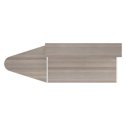 Jemini Reception Unit with Extension 1600x800x740mm Grey Oak/White KF818467