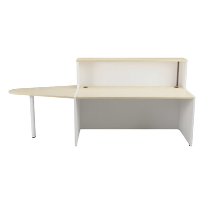 Jemini Reception Unit with Extension 1600x800x740mm Maple/White KF818473