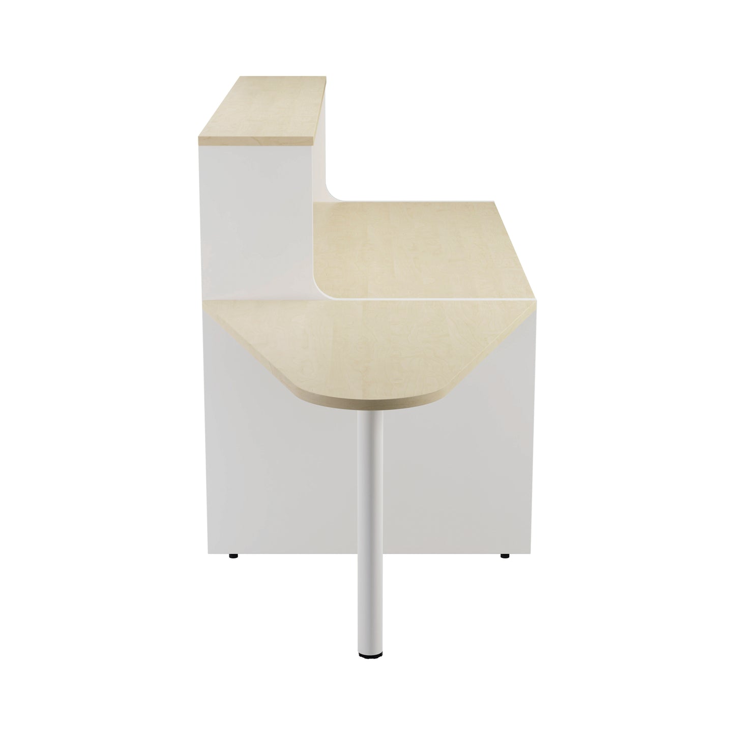 Jemini Reception Unit with Extension 1600x800x740mm Maple/White KF818473