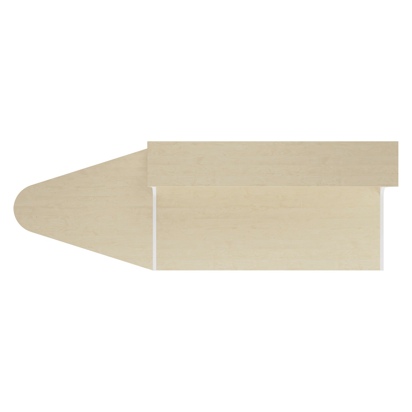 Jemini Reception Unit with Extension 1600x800x740mm Maple/White KF818473