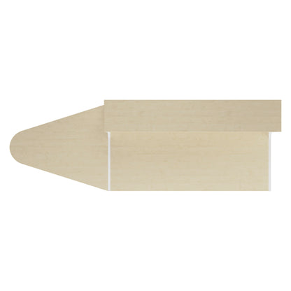 Jemini Reception Unit with Extension 1600x800x740mm Maple/White KF818473