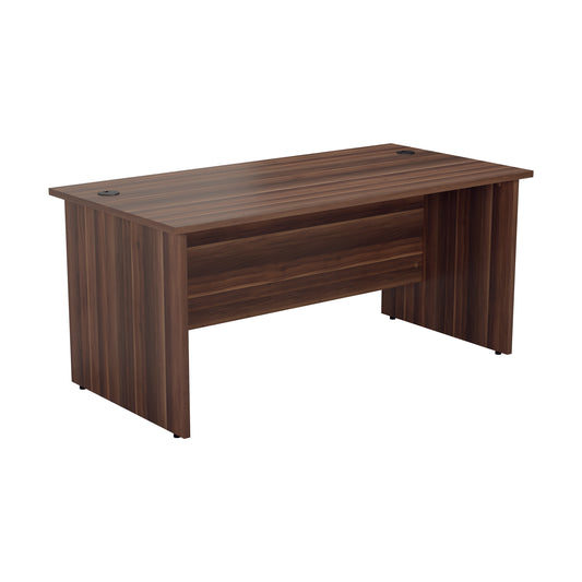Jemini Rectangular Panel End Desk 1400x800x730mm Dark Walnut KF804451