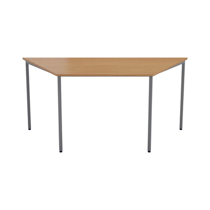 Jemini Trapezoidal Multipurpose Table 1600x800x730mm Beech/Silver KF71525