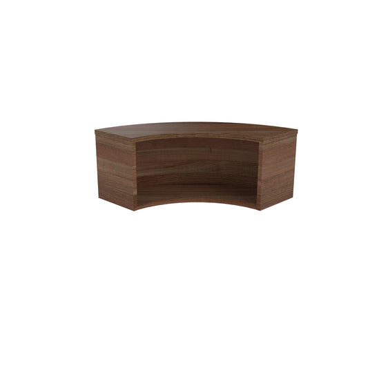 Jemini Reception Modular Corner Riser Unit 800x800x400mm Dark Walnut KF71537