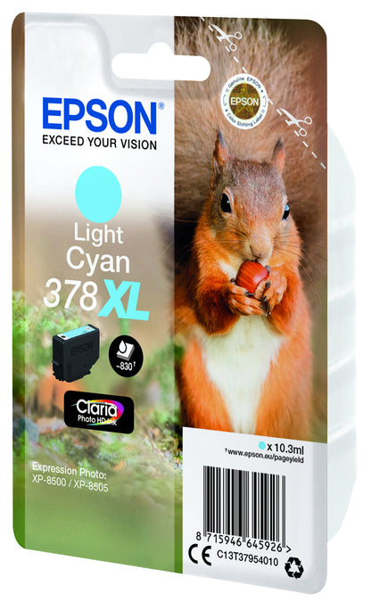 Epson Squirrel Singlepack Light Cyan 378XL Claria Photo HD Ink