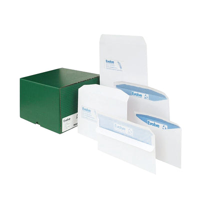 Evolve DL Envelope Recycled Wallet Self Seal 90gsm White (Pack of 1000) RD7882