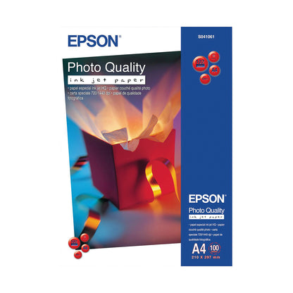 Epson White Photo Inkjet A4 Paper 102gsm (Pack of 100) C13S041061