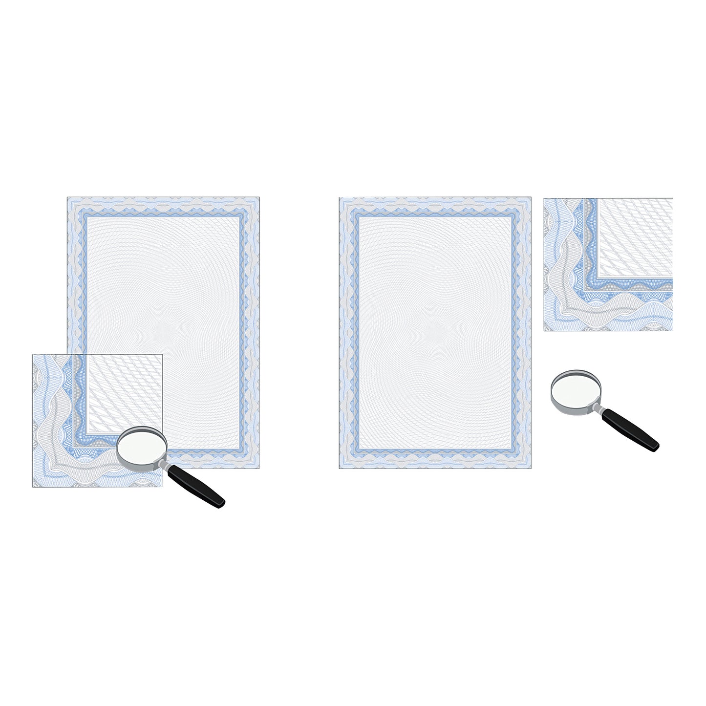 Decadry Border Certificate A4 Paper 115gsm Blue (Pack of 25) OSD4040