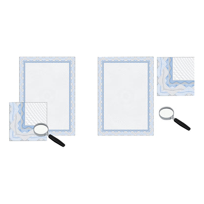 Decadry Border Certificate A4 Paper 115gsm Blue (Pack of 25) OSD4040