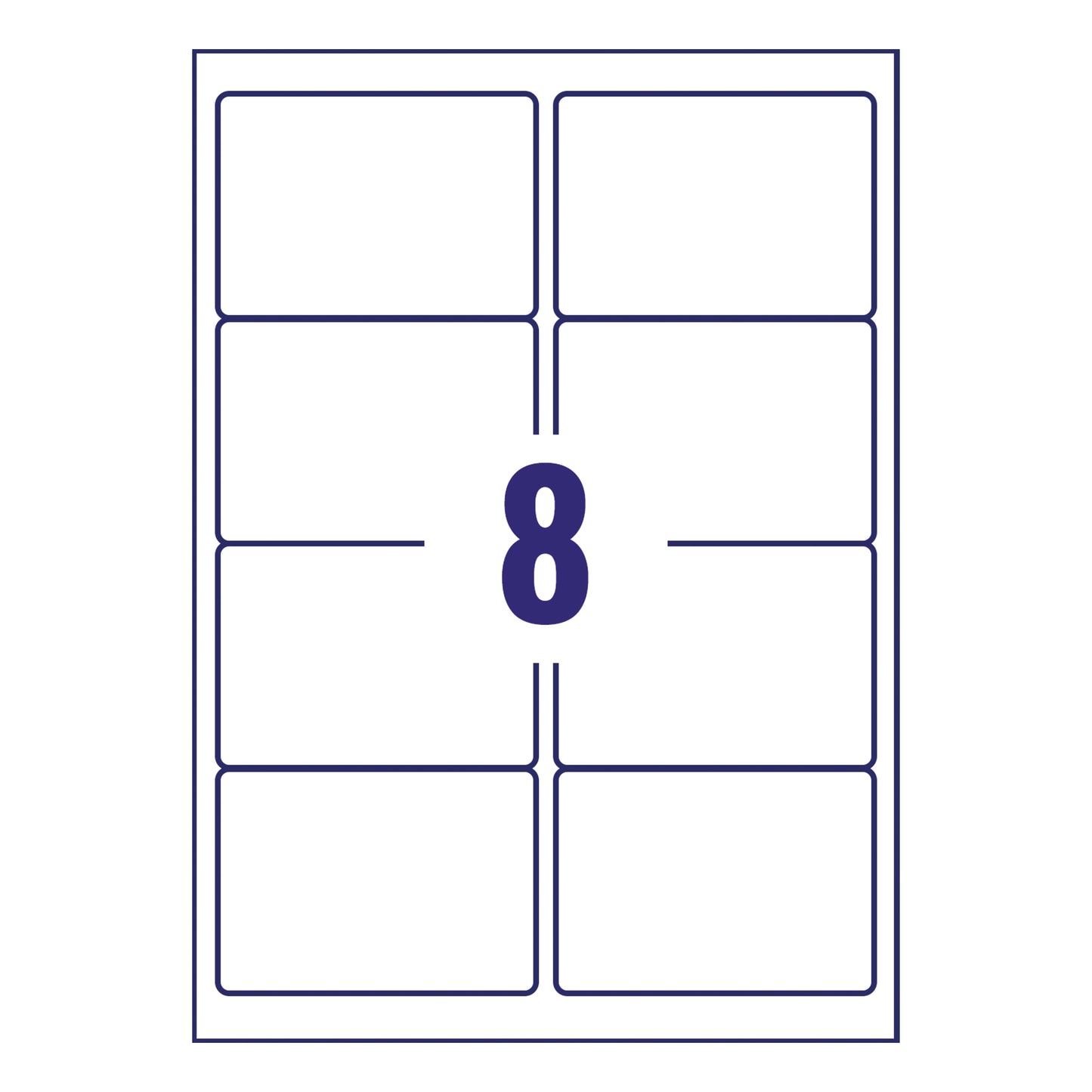 Avery Inkj Label 99.1x67.7mm 8 Per Sheet White (Pack of 800) J8165-100