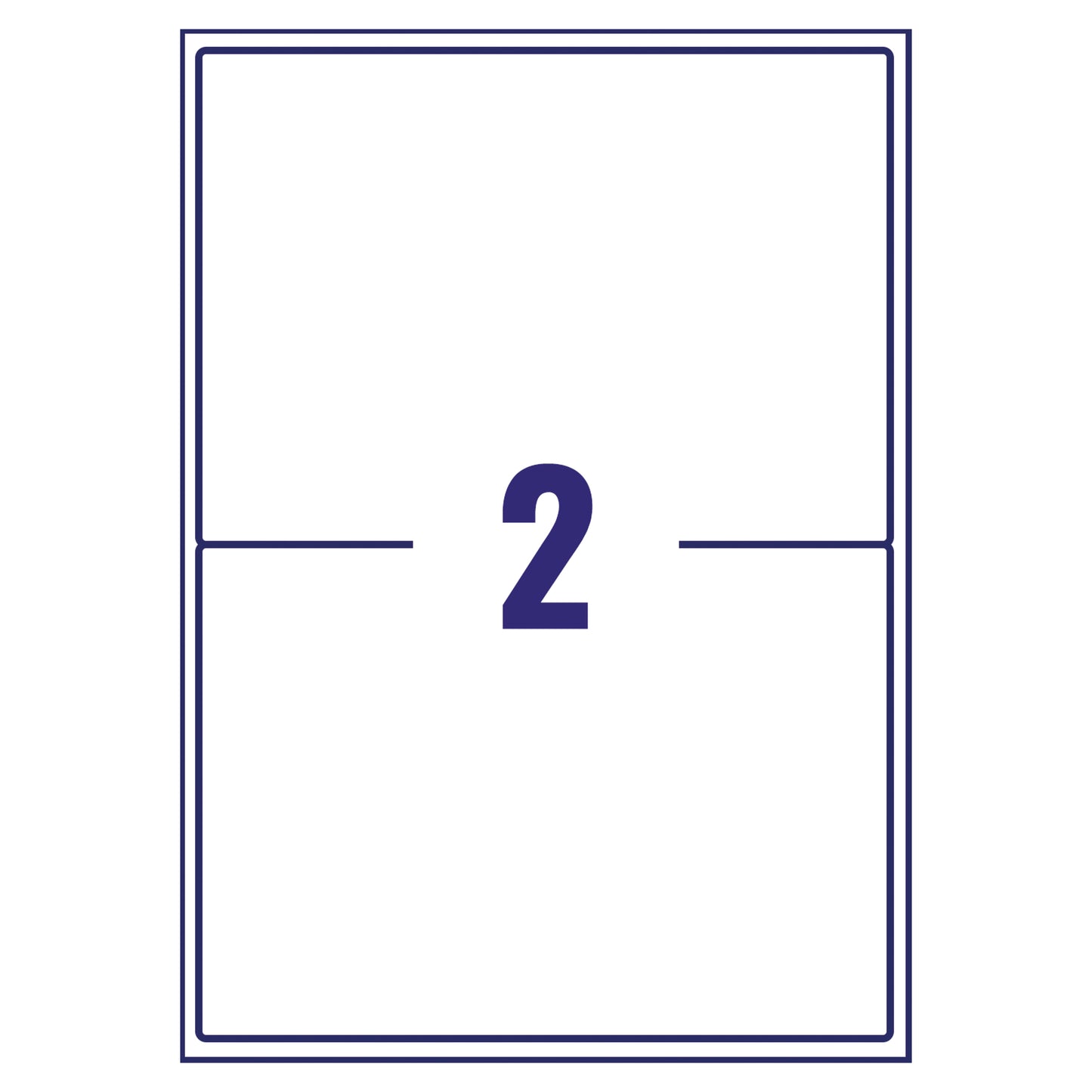 Avery Inkj Label 199.6x143.5mm 2 Per Sheet Wht (Pack of 200) J8168-100