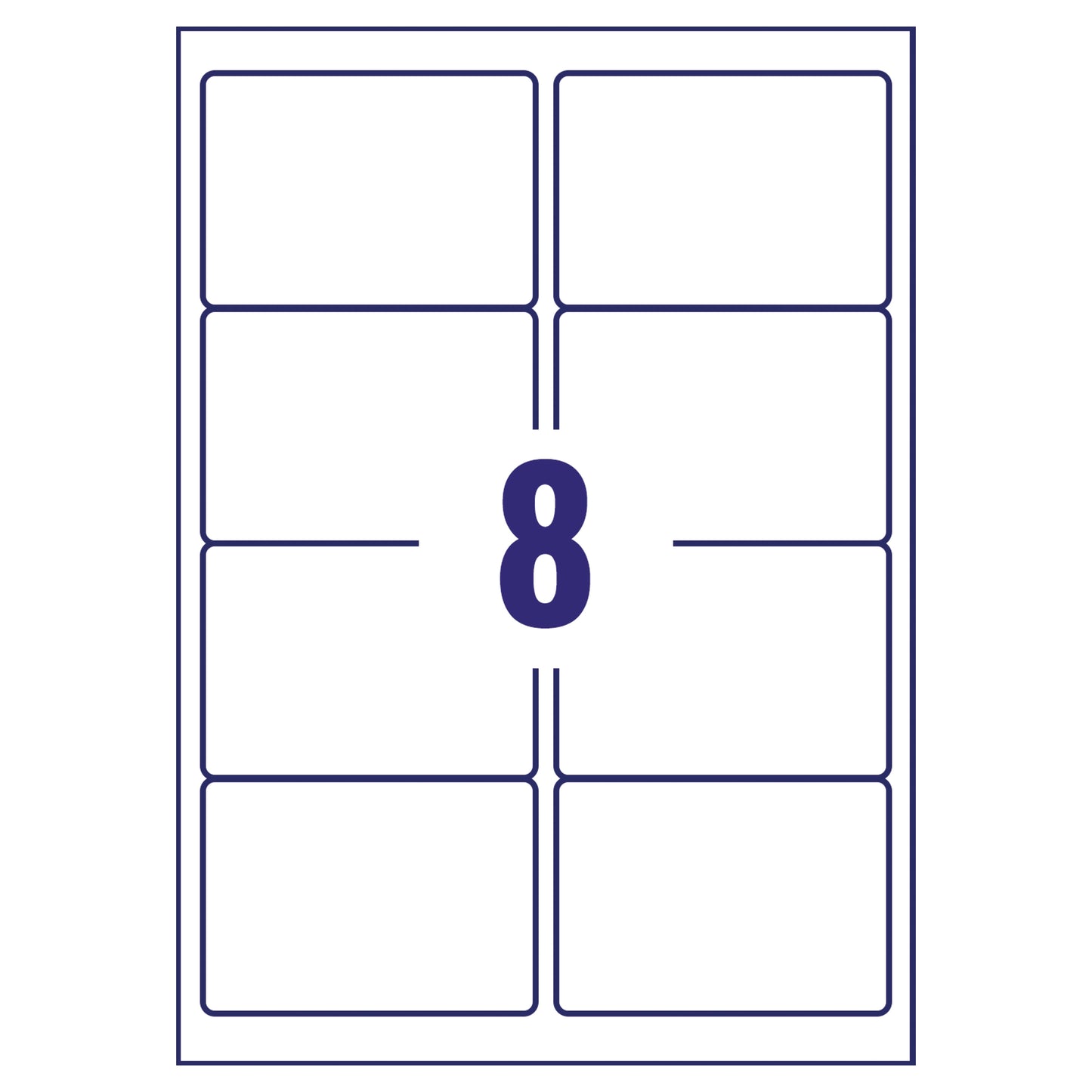 Avery Laser Label 99.1x67.7mm 8 Per Sheet Clear (Pack of 200) L7565-25