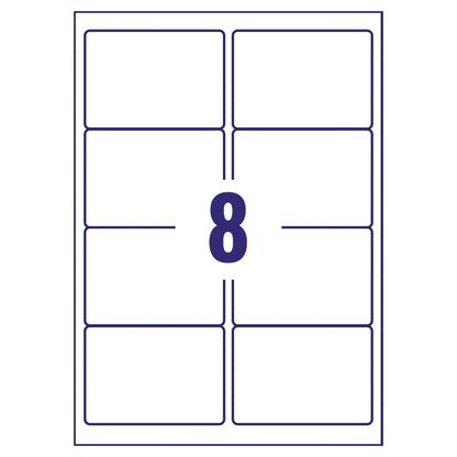 Avery Laser Label 99.1x67.7mm 8 Per Sheet Clear (Pack of 200) L7565-25