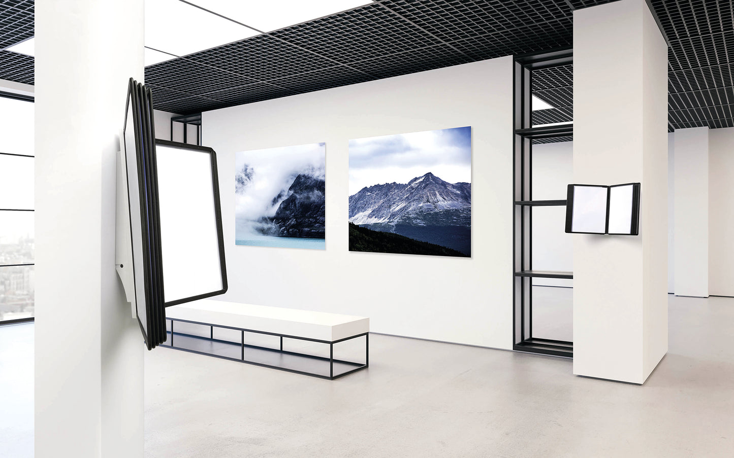 Durable Sherpa Wall Display Unit 10 Grey/Black 5631/22