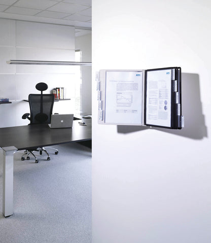 Durable Sherpa Wall Display Unit 10 Grey/Black 5631/22