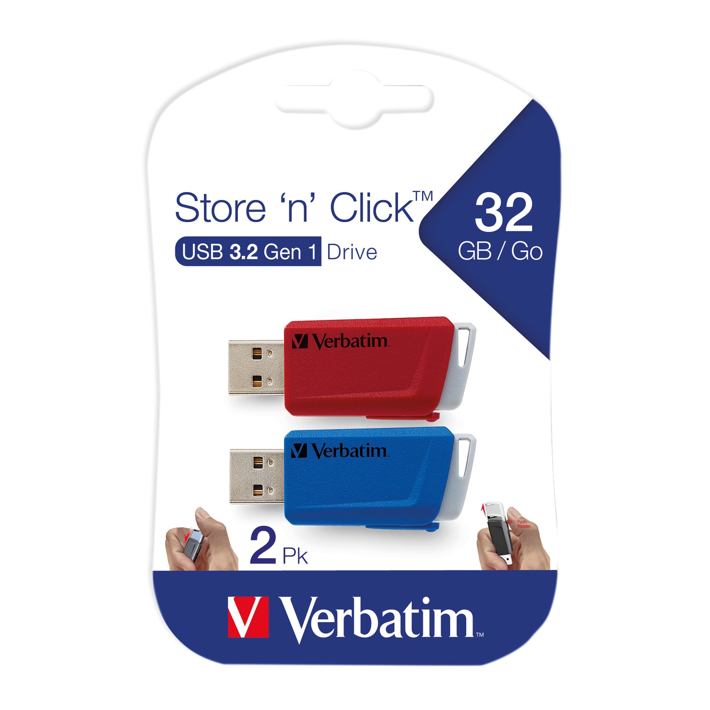 Verbatim Store and Click USB 3.2 32GB (Pack of 2) 49308