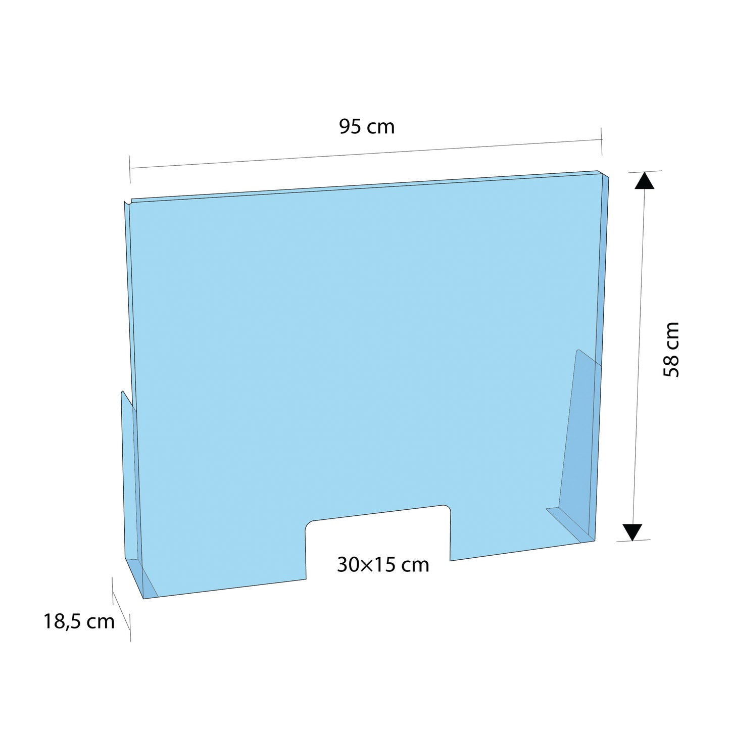 Exacompta Sneeze Guard POS And Cash Register 58 x 18.5 x 95cm 80458D