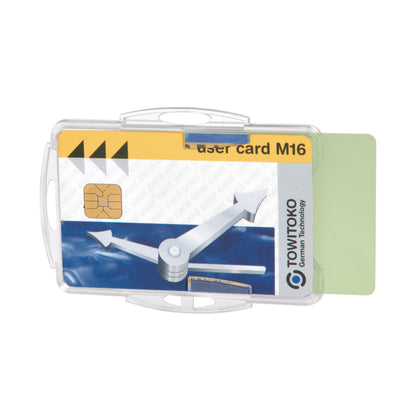 Durable Dual Security Pass Holder 54x85mm for 2 ID Passes Clear (Pack of 10) 891919