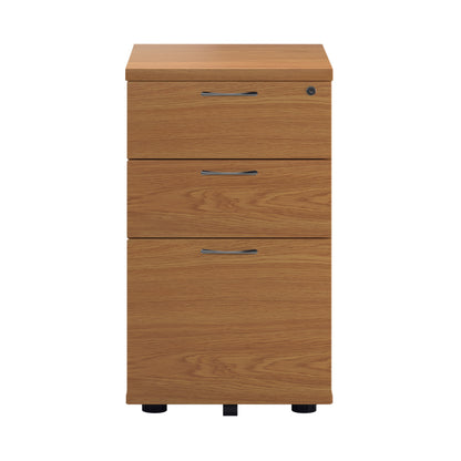 First 3 Drawer Under Desk Pedestal 404x500x690mm Nova Oak KF90260