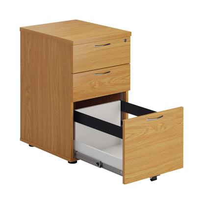 First 3 Drawer Under Desk Pedestal 404x500x690mm Nova Oak KF90260
