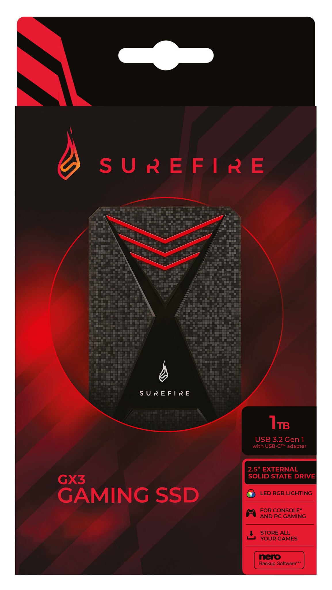 SureFire Gaming 1 TB Black, Grey