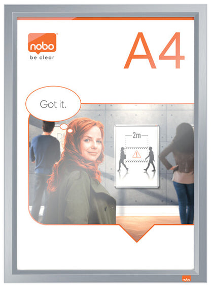 Nobo Impression Pro A4 Poster Frame with Anodised Clip Frame