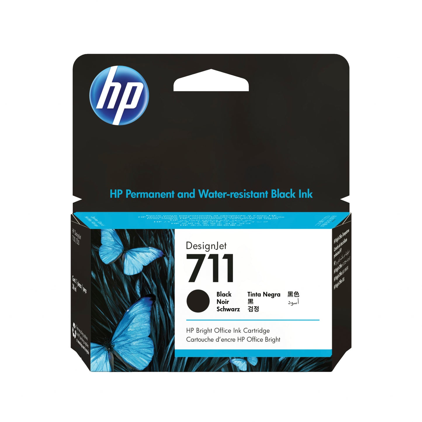 HP 711 38-ml Black DesignJet Ink Cartridge