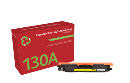 Everyday™ Yellow Remanufactured Toner by Xerox compatible with HP 130A (CF352A), Standard capacity
