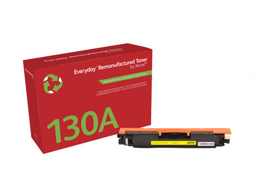 Everyday™ Yellow Remanufactured Toner by Xerox compatible with HP 130A (CF352A), Standard capacity