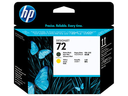 HP 72 skrivehode, matt svart og gul ink cartridge 1 pc(s) Matte black, Yellow