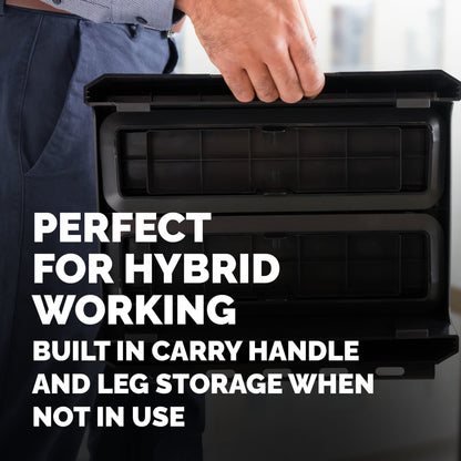 Fellowes Computer Monitor Stand with 3 Height Adjustments - Breyta Monitor Riser with Cable Management - Ergonomic Adjustable Monitor Stand for Computers - Max Weight 15KG - Black