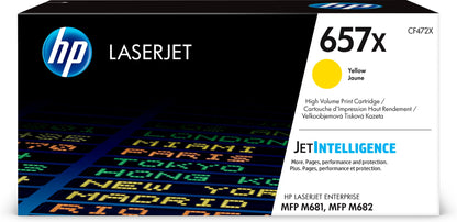 HP 657X High Yield Yellow Original LaserJet Toner Cartridge